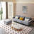 102 " Velvet L-Shaped Sofa & Chaise-1927985594