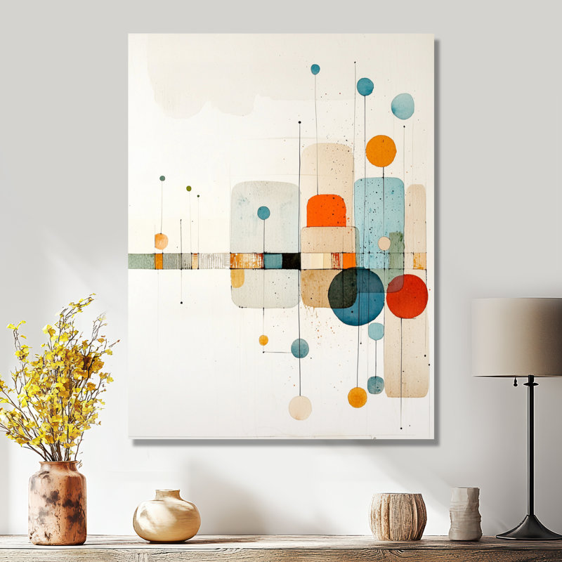 «Mid Century Forms Radiant Of Geometric II», art mural moderne en métal Mid-Century, H 40 po x l 30 po