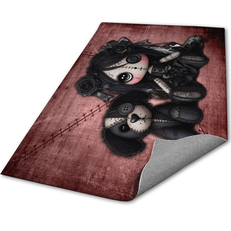 Tapis chiot Little Stitch Ups Best Friends, Rectangulaire 3 pi x 5 pi