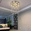 Grand lustre en cristal avec escalier avec 32 ampoules DEL Drianna W32X100