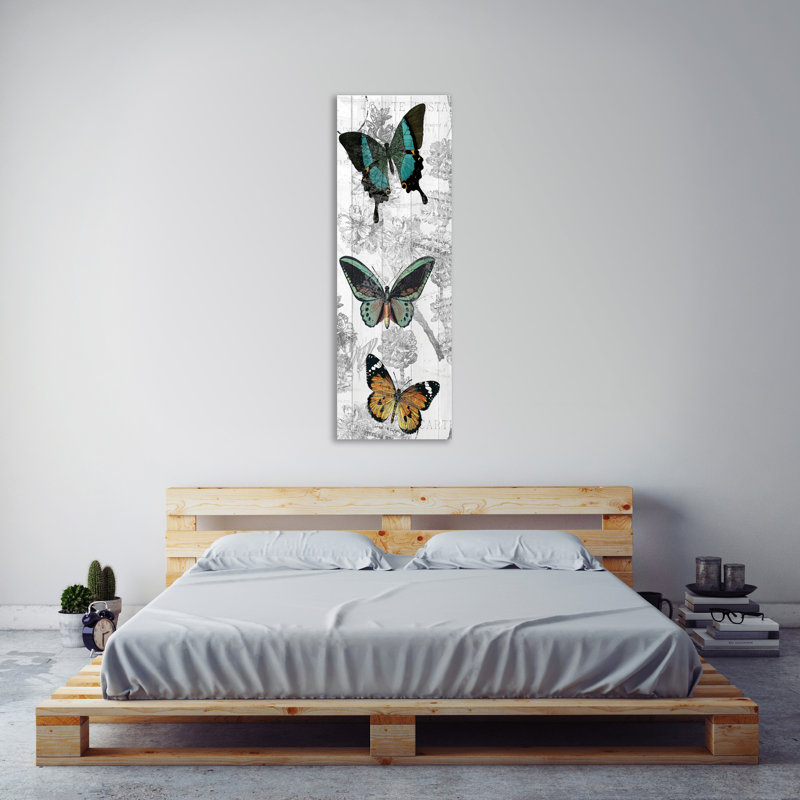 Butterflies Are Free 2 by Kimberly Allen - Wrapped Canvas Panoramic Print, 91cm H x 30cm W x 4cm D