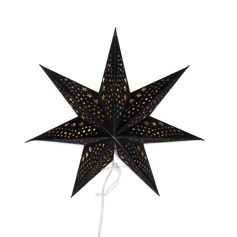 LED Christmas Tree Topper, Black, 45" H x 45" W x 45" D
