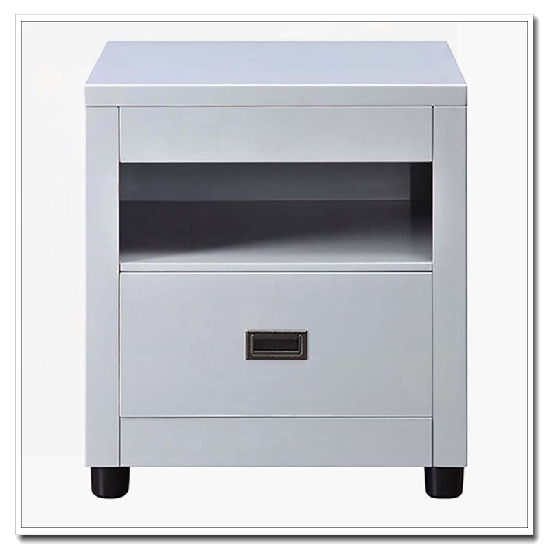 Dove Grey Storage End Table