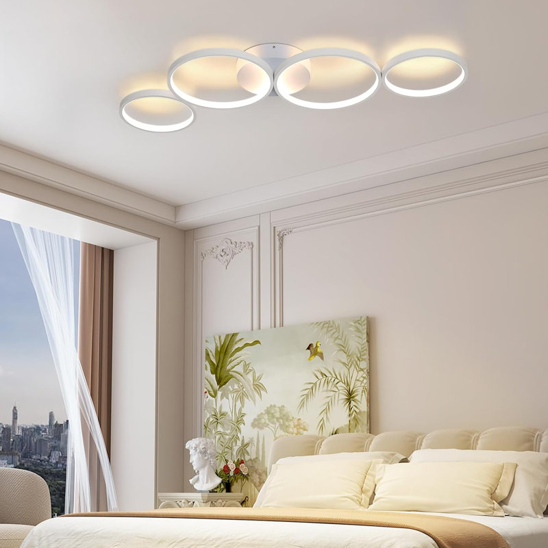 LED Semi Flush Mount, White