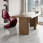 Bureau en bois massif brun à 3 tiroirs-760258375-760258373