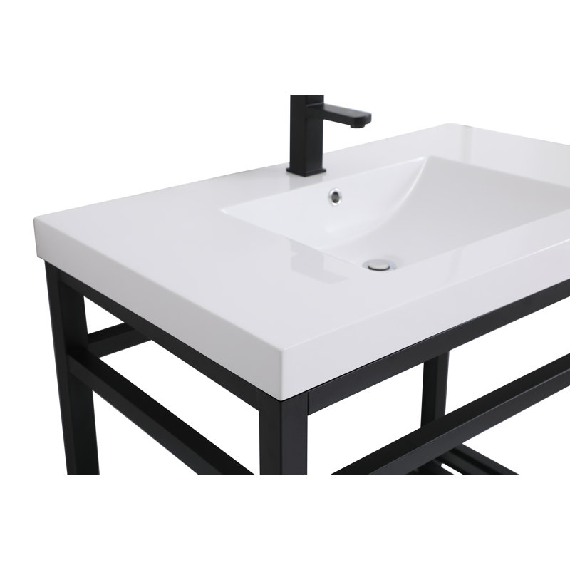 Meuble-lavabo simple 36 po Raya, Noir