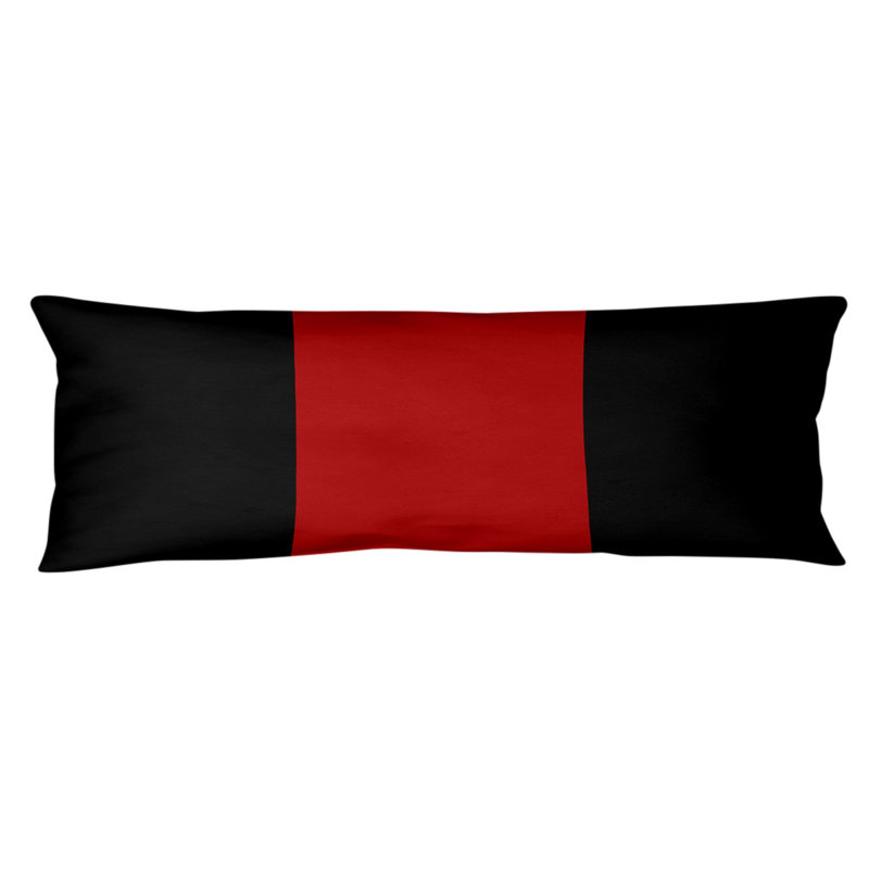 Oreiller de corps en polyester / polyester Arizona Football Stripes, Adel , Noir / rouge / noir