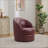 29'' Genuine Leather Swivel Barrel Chair-120347413