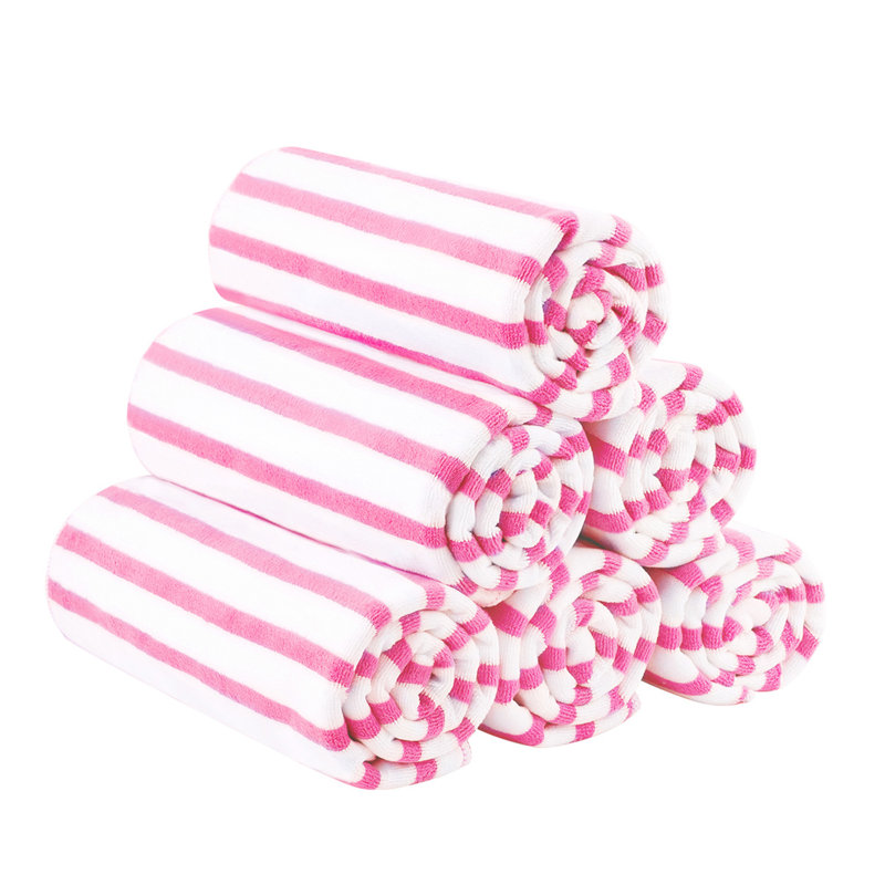 Deepraj Bath Towel, Stripe Pink