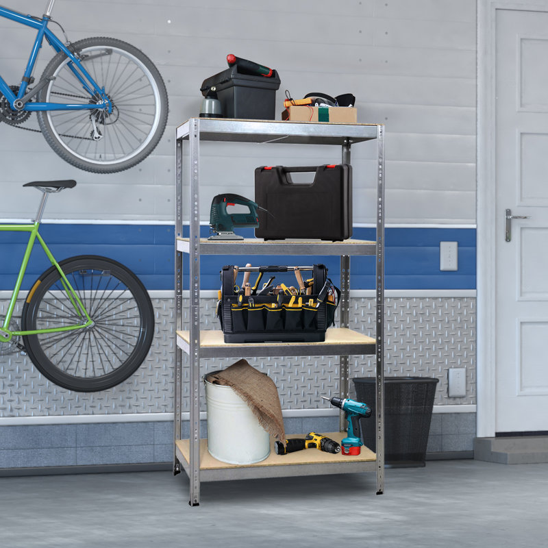 Piccoli 74.9cm W Steel Height -Adjustable Shelving Unit
