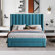 Leobardo Modern Velvet Upholstered Wingback Storage Bed - Full Size