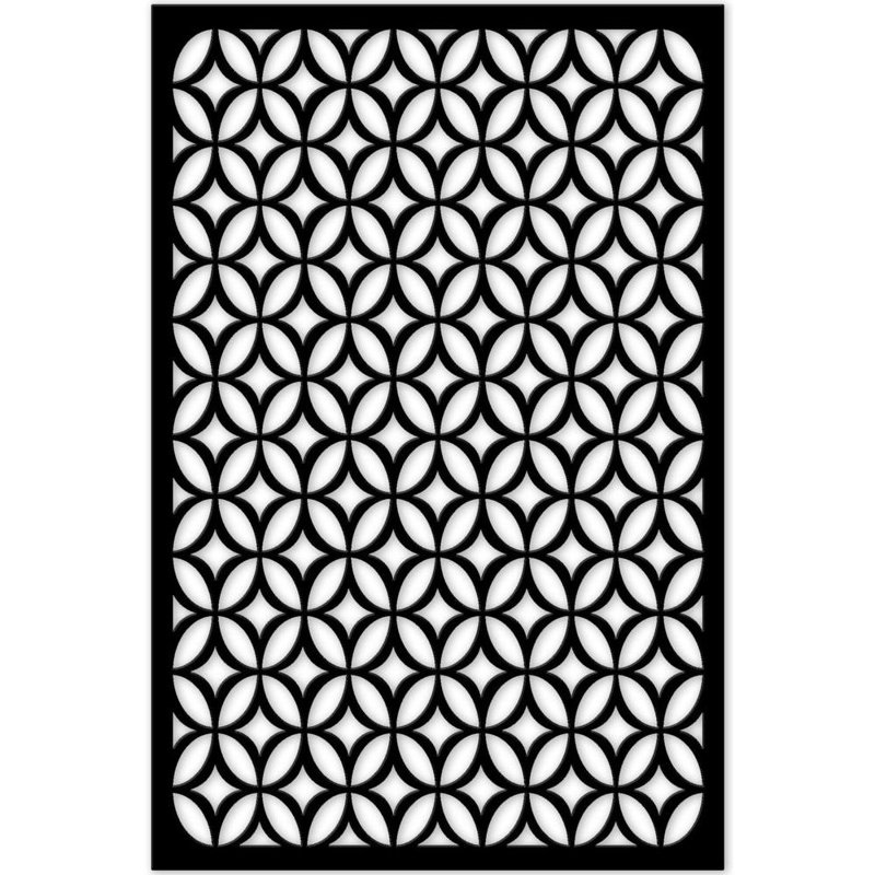 Écran d'intimité en vinyle 48 po x 32 po Moors Ellipses, Noir