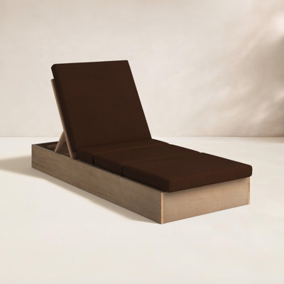 Fatima 28" Eucalyptus Patio Chaise Lounge