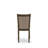 Monza Parson Dining Chairs - Dark Khaki Linen Fabric Padded Chairs, Set of 2, Distressed Jacobean-478704031-478704024