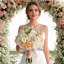 Bouquets de mariage pour la mariée, bouquet de demoiselle d'honneur, champagne, rose, fleurs artificielles pour mariage, décoration d'églises (champagne et ivoire)