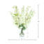 Delphinium And Cherry Blossom In Glass Vase