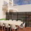 Paravent en métal noir H 72 po x l 43,3 po, paravent décoratif intérieur autoportant, écran en fer antirouille pour balcon, patio, salon de jardin