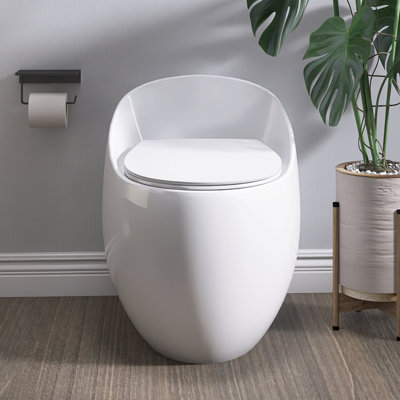 Toilette 1 pièce à chasse d'eau 1,28 GPF en blanc brillant