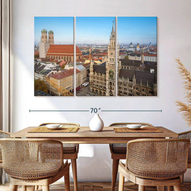 Rorry Munich City Landmarks, 32" H x 50" W