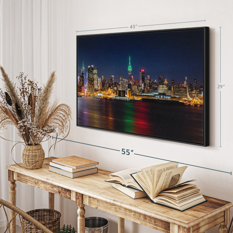 Impression sur toile NYC USA Skyline, H 29 po x l 43 po
