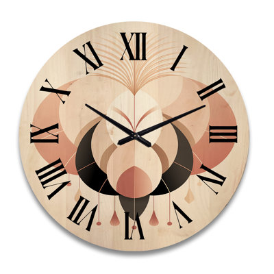 Horloge murale moderne géométrique en bois