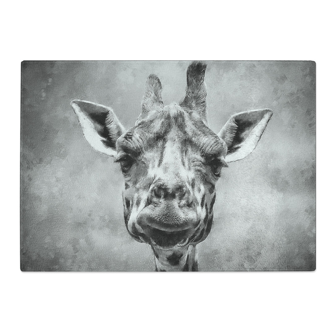Tempered Glass Wonderful Giraffe Painting Chopping Board