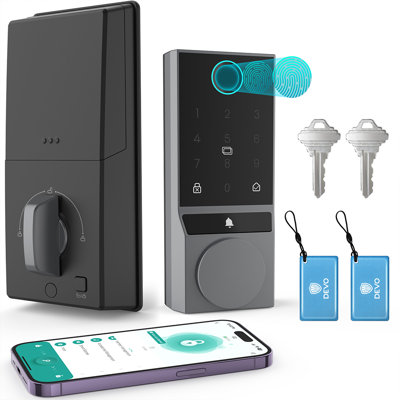 Smart Lock Touchscreen Single Cylinder Deadbolt with Smartkey Security