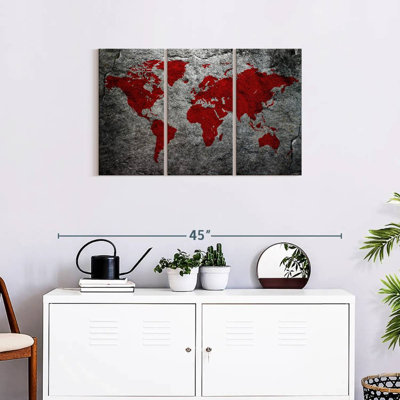 «Boulder World Map», reproduction sur toile