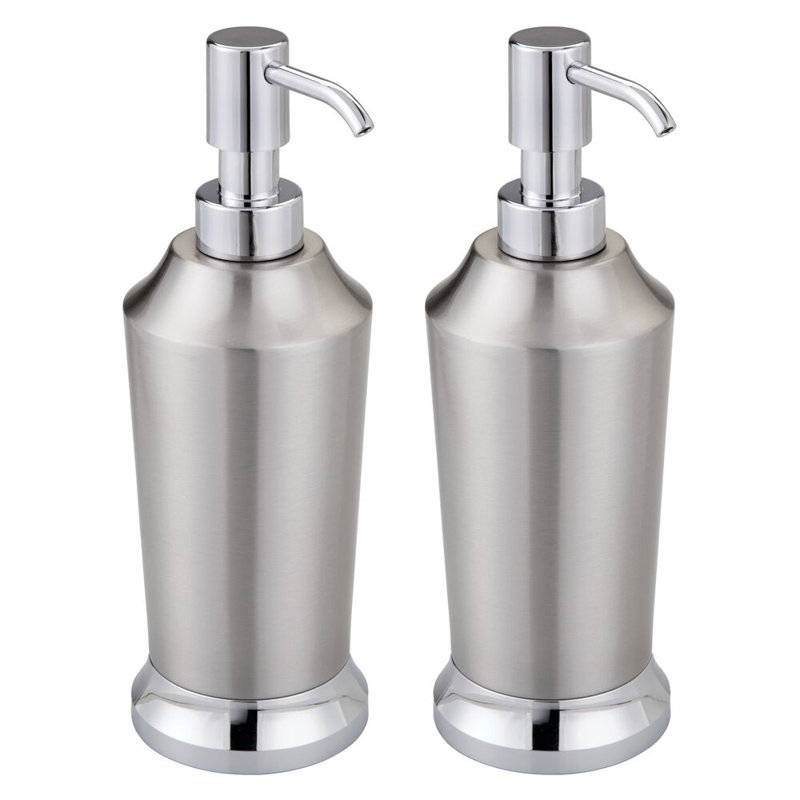 Distributeur de savon en acier inoxydable brossé - Distributeur de savon liquide rechargeable pour la salle de bain ou la cuisine