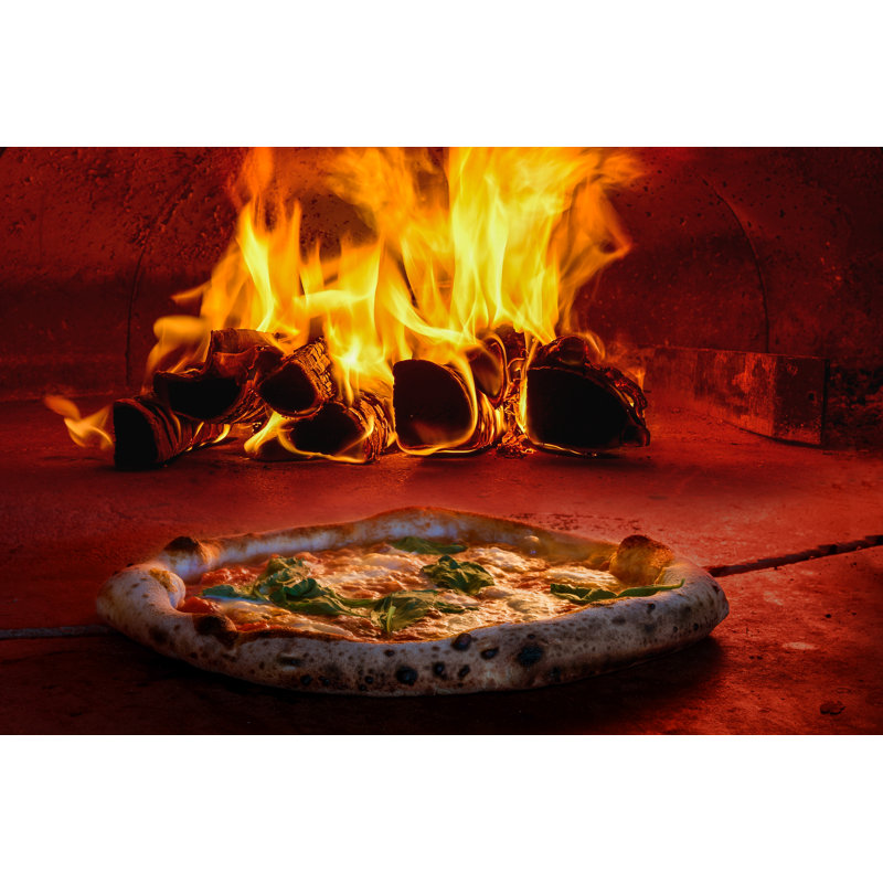 Fire Pizza - Wrapped Canvas Print, 30cm H x 46cm W x 3.8cm D