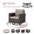Hansencamp 7 - Person Outdoor Seating Group With 41" Fire Pit With Swivel Glide Chair And Cushions-377868220-377868221