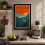 Train Through Mountain Valley Vintage - Wrapped Canvas-131764139-131764140