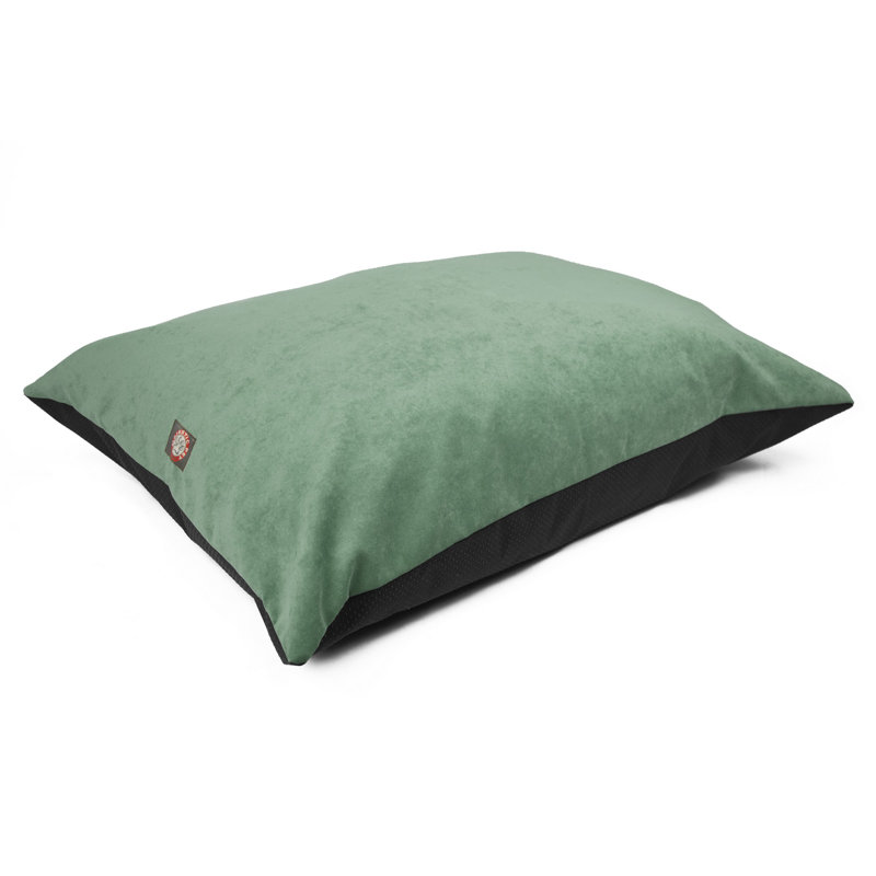 Coussin pour chien Villa Majestic, Moyen (l 35 po x P 28 po x H 4 po), Bleu sarcelle / vert