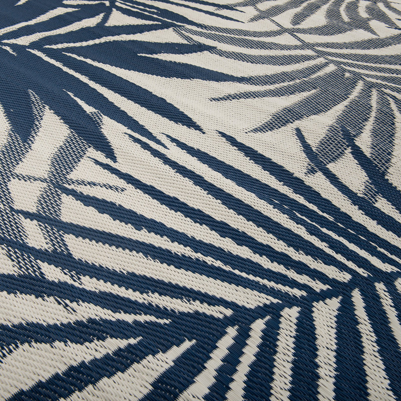 Lona Floral Reversible Outdoor/Camping Plastic Straw Area Rug, Rectangle 5' x 7'