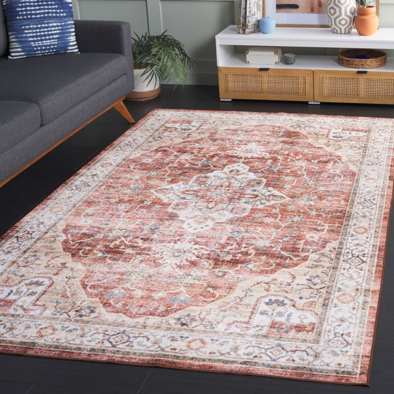Riskus Monica Performance Machine Washable Oriental Rug, Rectangle 5' x 8'