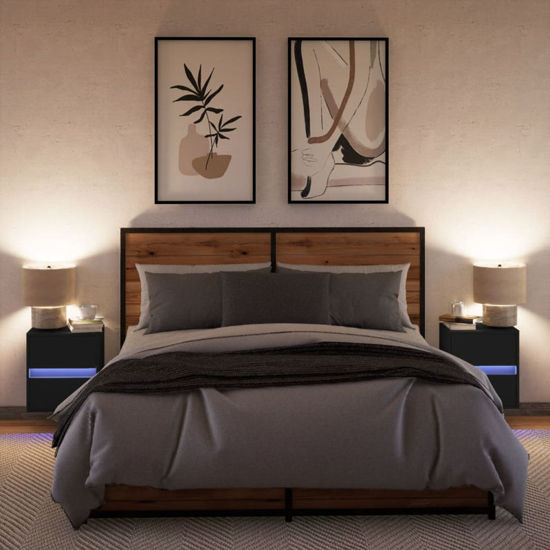 41cm W Bedside Table, Black
