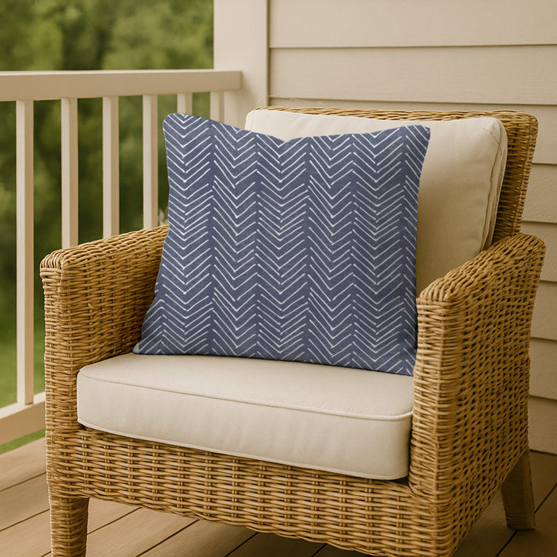  Housse et insert de coussin extérieur Scribble 14, Bleu, 18 po x 18 po