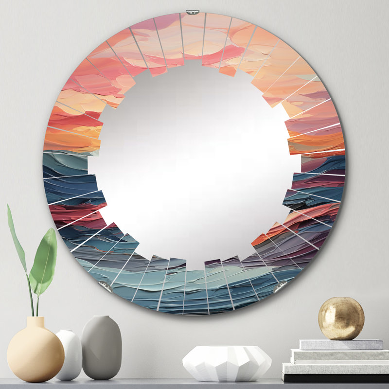 Onega - Miroir mural rond, 24 po x 24 po