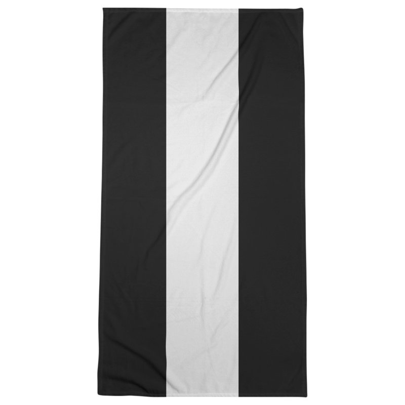 Cotton Blend Bath Towel, Black/Seal Gray