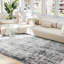 Tapis lavable moderne abstrait pour salon, gris-1582208537