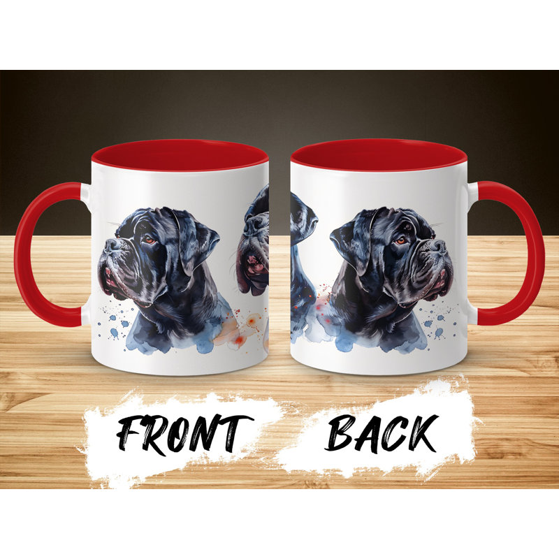 Ceramic Coffee Mug, Red, 3