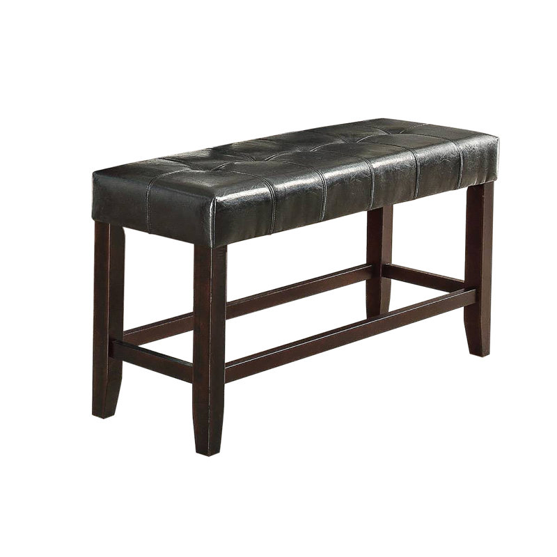 Banc en faux cuir Caracara, Noir