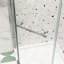 Porte de douche pivotante - Verre trempé transparent de 1/4 po de 34,75 po x 72 po - Fuite ininterrompue de style ange