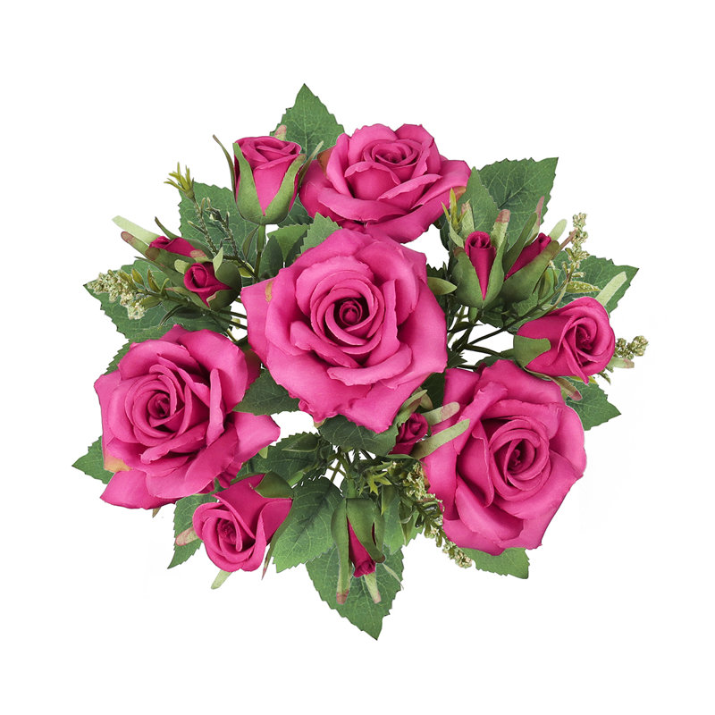 Bouquet de petites fleurs artificielles, Fuchsia
