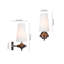 Solid Wood and Iron Armed Sconce
