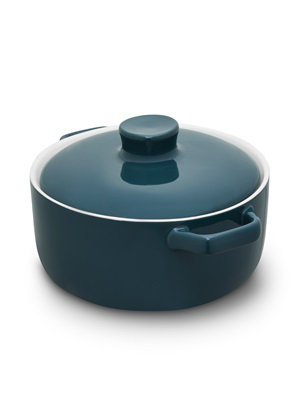 Barbary & Oak Nattura Round Stoneware Casserole Bakeware, Agave