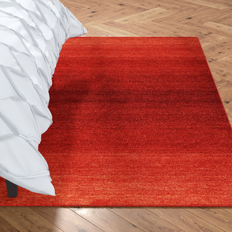 Solid Colour Wool Hand Woven Area Rug, Rectangle 160 x 226cm