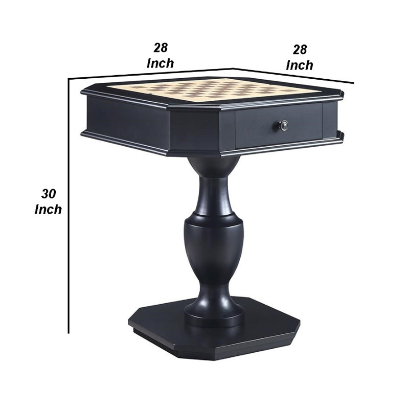 Benjara 28'' L Game Table, Black