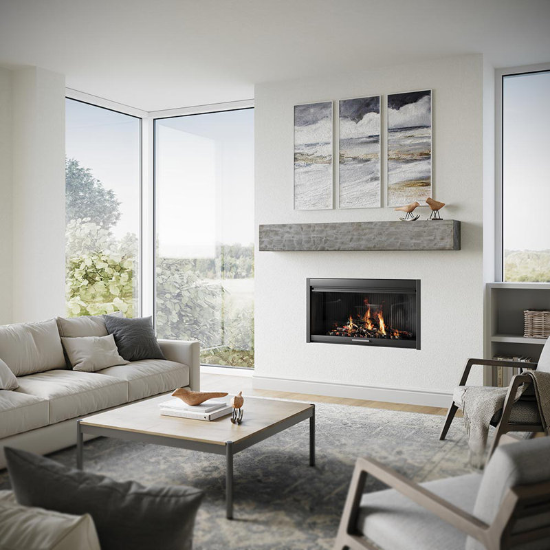 Thermastone Concrete Fireplace Mantel Shelf | Chiseled Style, 72"