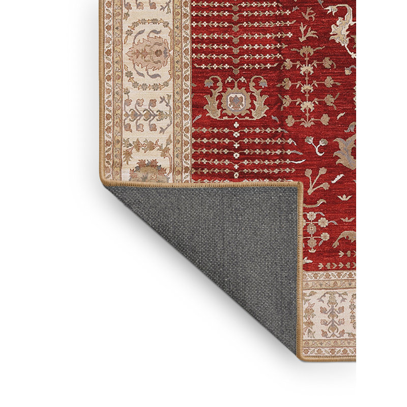 Tapis oriental beige / rouge Janig, Tapis de couloir 2 pi x 5 pi